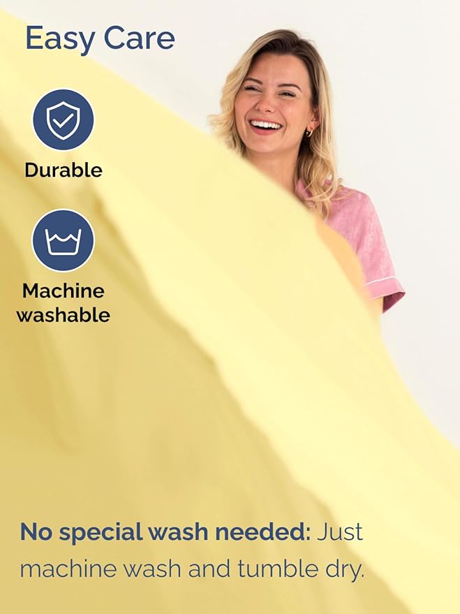 Extra Deep Queen Sheet Set - 6 Piece Breathable and Cooling Sheets - Hotel Luxury Bedding for Women, Men, Kids & Teens - Easy & Secure Fit - Soft, Wrinkle Free and Comfy - Extra Deep Pockets - Yellow