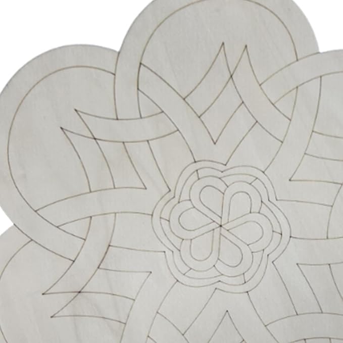 HouseVibe Geometry Wood Wall Art Ornament Bohemian Sculpture Decoration for Bathroom Bedroom Entryway Hallway Dining Room- Style B