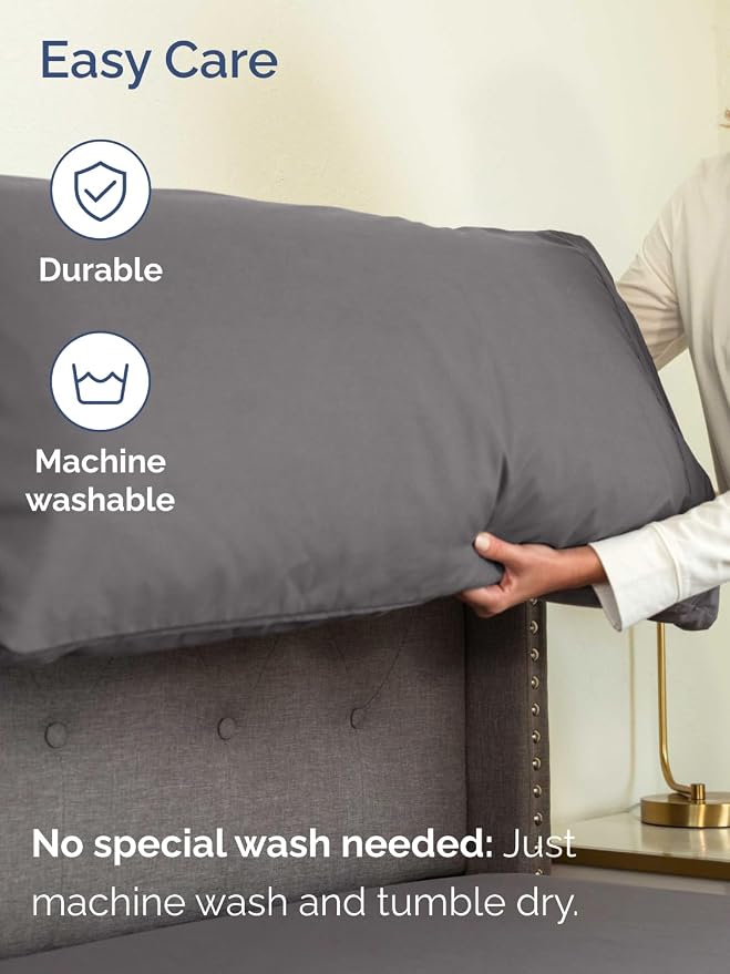 Extra Deep King Sheet Set - 6 Piece Breathable and Cooling Sheets - Hotel Luxury Bedding for Women, Men, Kids & Teens - Easy & Secure Fit - Soft, Wrinkle Free and Comfy w/ Extra Deep Pockets - Grey