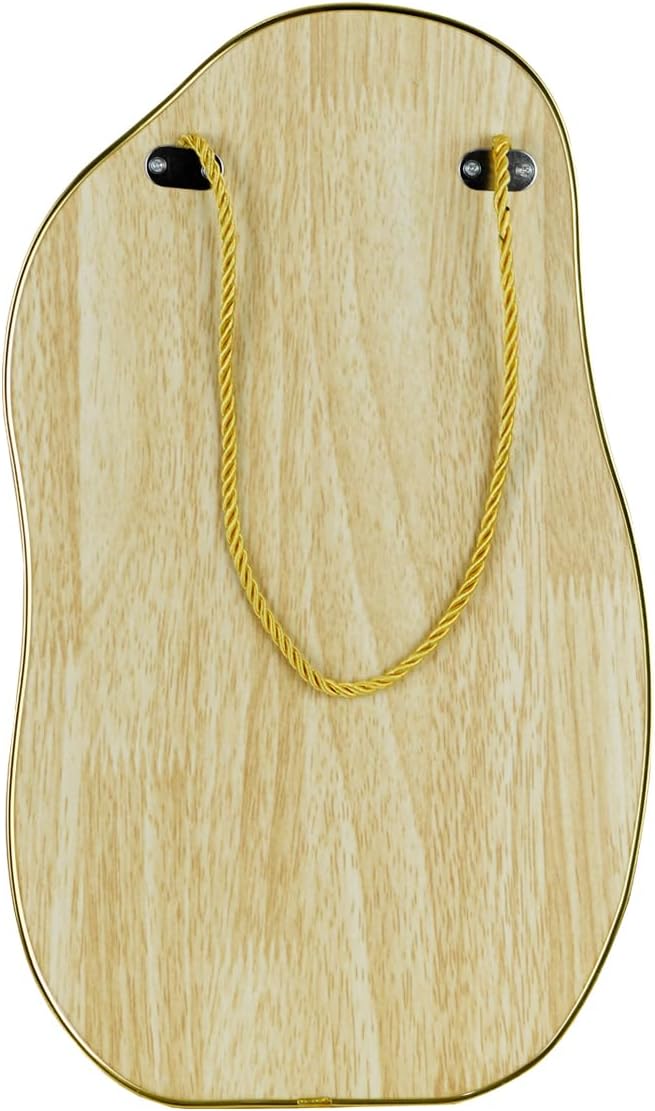 Irregular Wall Mirror, 15.6x9-inch Gold Wall-Mounted Asymmetrical Mirror, Suitable for Bathrooms, Hallways, and More (Gold)
