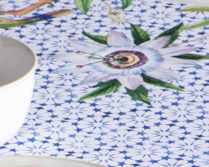 Maison d' Hermine Table Cloth Rectangle Table 100% Cotton 70 x 90 Inches Tablecloth Reusable Decorative for Dining Room Farmhouse Home Valentines Day Decorations Spring Summer - Passiflora