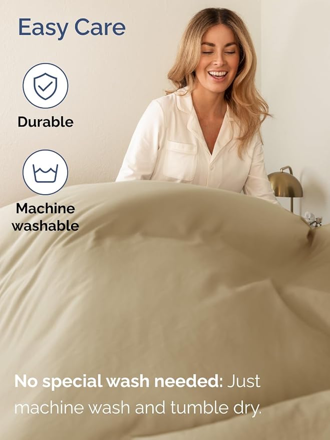 Extra Deep Full Sheet Set - 6 Piece Breathable and Cooling Sheets - Hotel Luxury Bedding for Women, Men, Kids & Teens - Easy & Secure Fit - Soft, Wrinkle Free and Comfy - Extra Deep Pockets - Beige