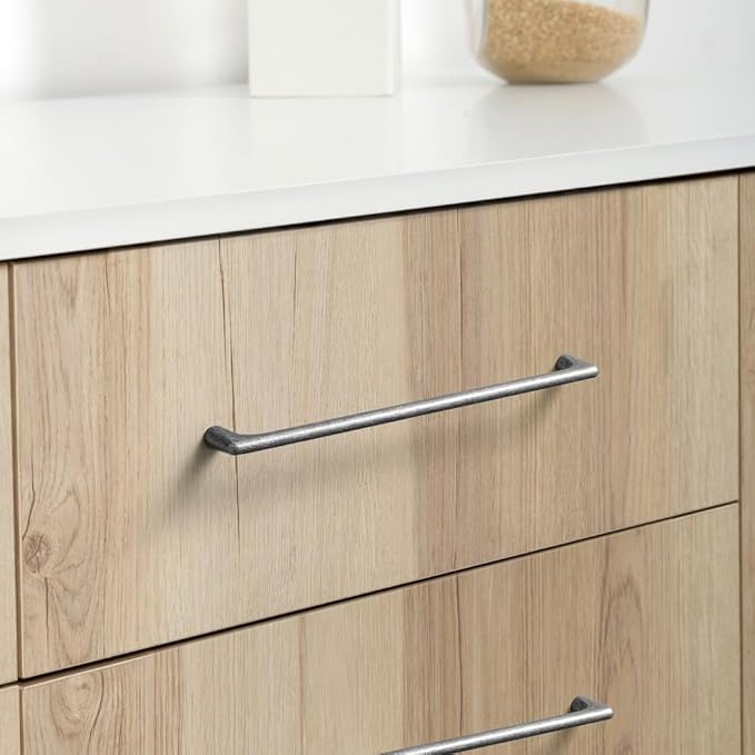 Goo-Ki Weathered Nickel Cabinet Pullls with 7.6 ''（192mm Hole Centers- Retro Style Zinc Alloy Cabinet Handles for Dresser,Wardrobe,Cupboard-6 Pack