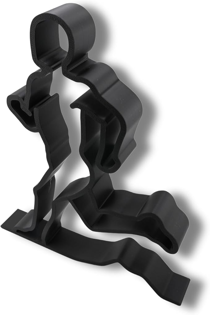 Runner Sculpture – Minimalist Running Figurine | Motivational Gift for Runners, Athletes & Fitness Lovers (Athletic Male Runner Matte Black)