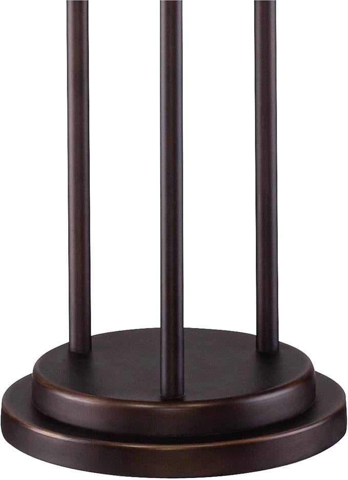 Franklin Iron Works Libby Industrial Modern 66" Tall Tree Floor Lamp with Smart Socket Oiled Bronze Brown Metal 3-Light Amber Seeded Glass Shade for Living Room Family Bedroom Office House Home