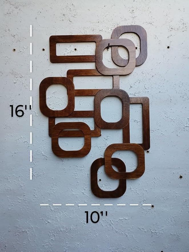 ZEYARUIBO Mid Century Modern Wood Wall Art