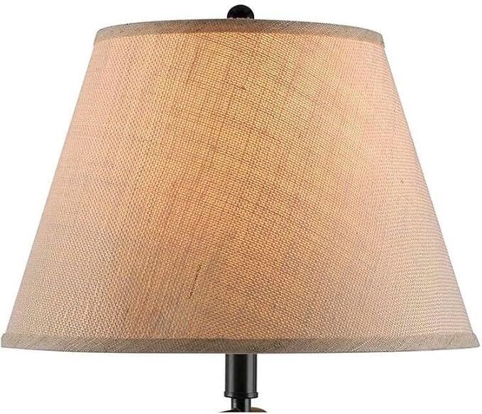 HomeStock Timeless Trends 28.5 Inch Way Metal Body Table Lamp with Swing Arm and Conical Fabric Shade in Black, 19L x 14.5W x 28.5H inches