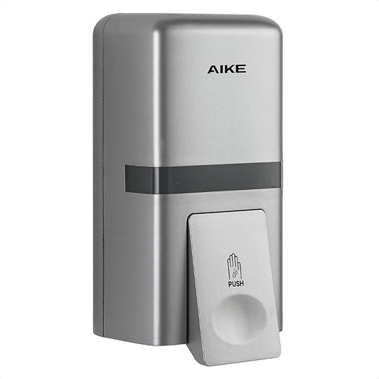 AIKE Wall Mount Liquid Soap Dispenser, 27oz Large Capacity with Extended Pump for Commercial Bathrooms,AK1008(Silver)