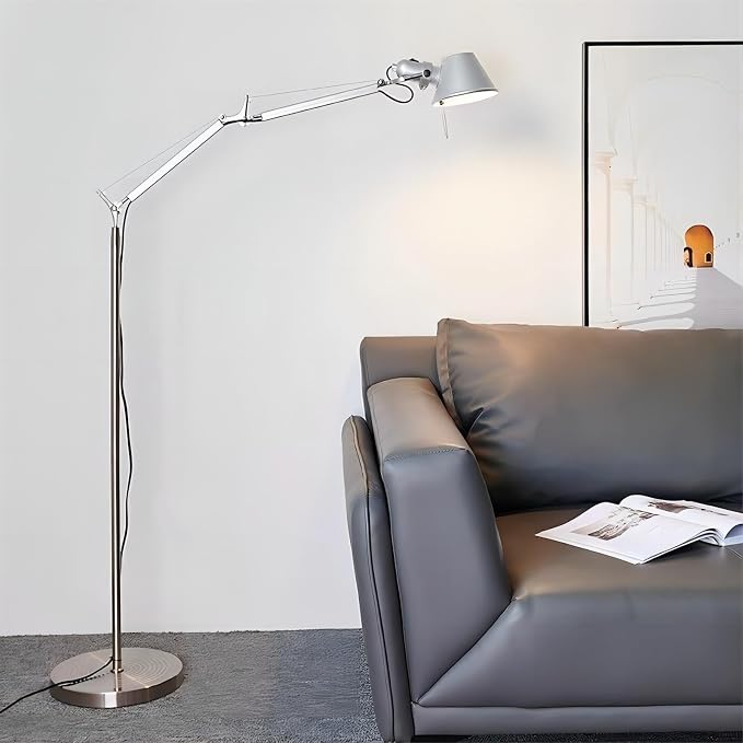 LIGHTLAND Modern Minimalist Medieval ins Wind Floor lamp Living Room Bedroom Study Table Double Rocker arms Adjustable Fishing Light Reading Light - Large