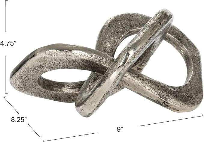 Bloomingville Antique Metal Knot Figurine, Silver