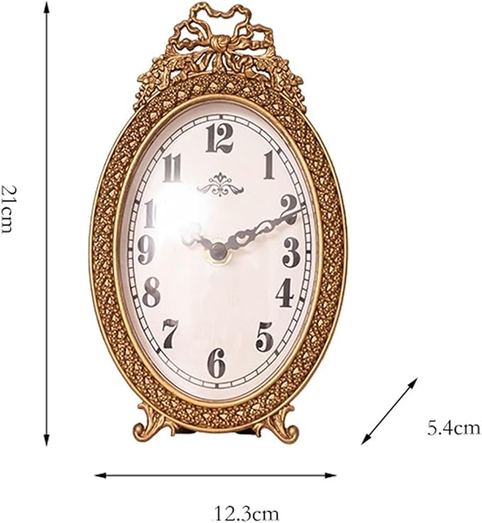 Mantel Clock French Retro Table Clock Ornaments Bedroom Desktop Decoration Living Room Decorative