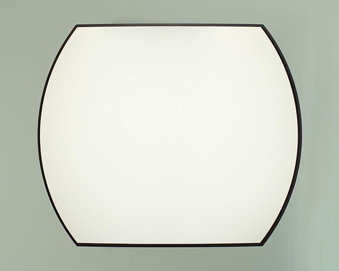 Harper Crescent Wall Mirror 30”x36” Over Sink Bathroom Mirror, Tempered Glass “Matte Black” Vanity Mirror, Great for Hallway/Entryway/Bedroom, Hangs Horizontal/Portrait/Vertical/Landscape, Black