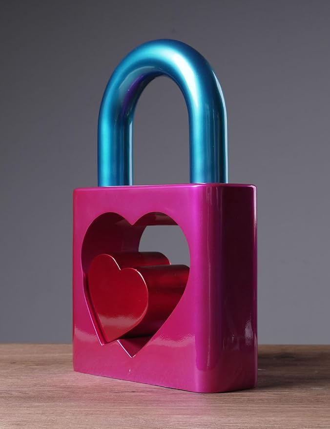 Abstract Sculpture Statue Lover Heart Figurine Modern Decor Home Gift Table Centerpiece Art for Living Dining Room Bedroom 10.6 Inch