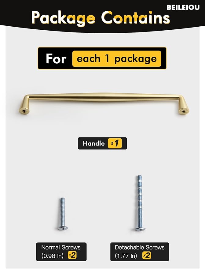 Brushed Gold Zinc Alloy Cabinet pulls - 7.56" (192mm)Hole Center Classic Vintage Drawer Handles ,Kitchen Cupboard Bathroom Dresser Cabinet Hardware (5, Brushed Gold, 7.56" (192mm)Hole Centers)
