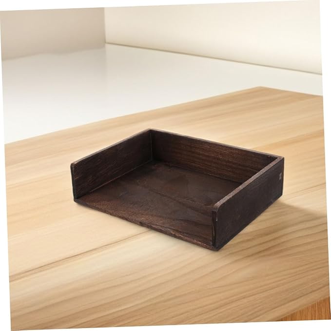 NUOBESTY 2Pcs Vintage Solid Wood Desk Organizer Desktop Shelf for Office Supplies Books Natural Wood Finish Storage for Home Study Room