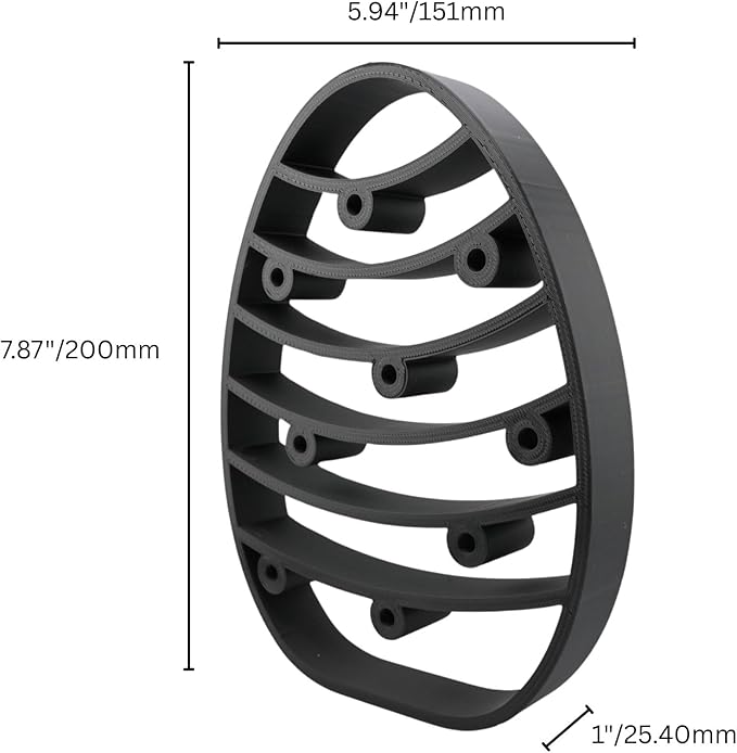 Easter Egg Sculpture – Minimalist Decorative Accent for Spring & Year-Round Home Decor | Collectible Design | Modern Holiday Display (Twinkling Lines Matte Black)