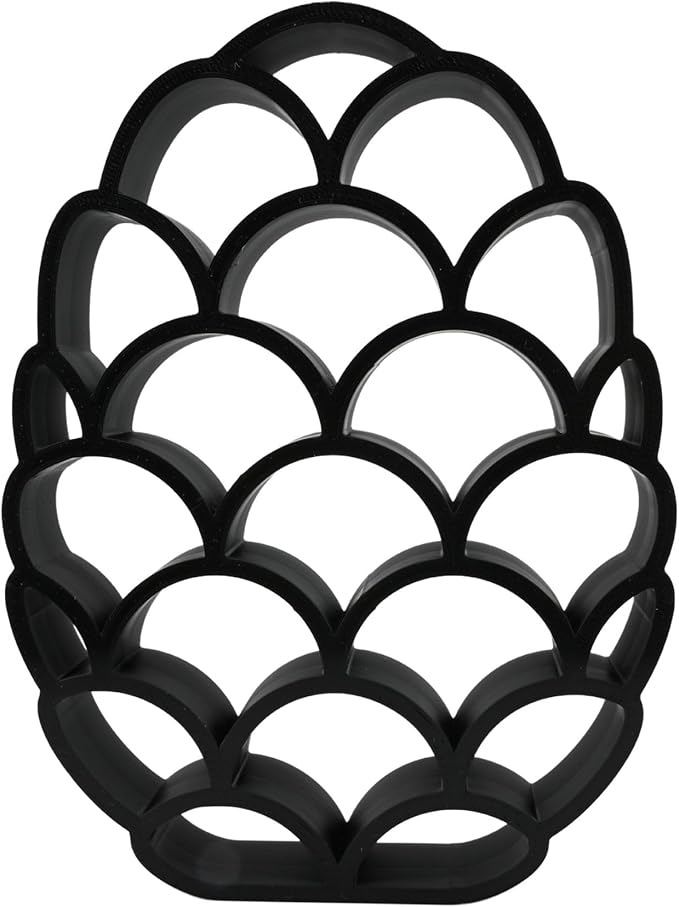 Easter Egg Sculpture – Minimalist Decorative Accent for Spring & Year-Round Home Decor | Collectible Design | Modern Holiday Display (Dragon Scales Matte Black)