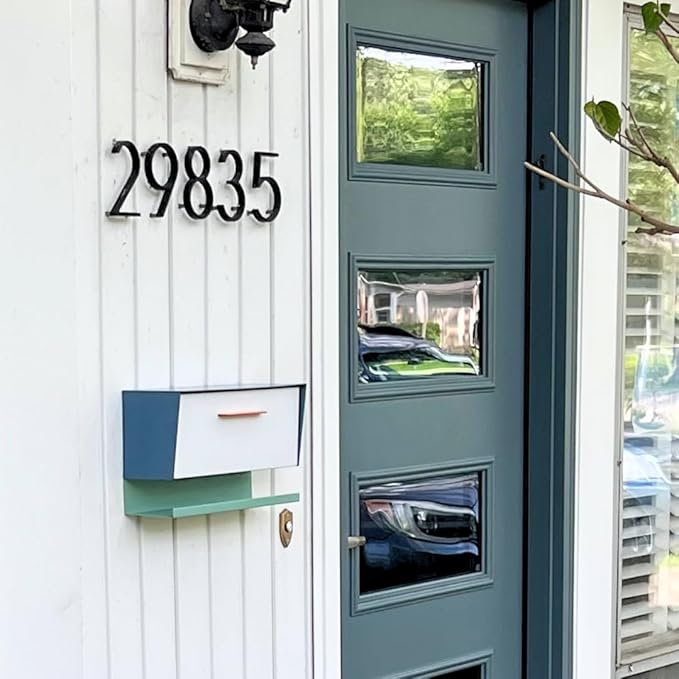 modbox USA Mid Century Wall Mounted Mailbox Custom Color Combo with Letter Tray - 12 Color Options