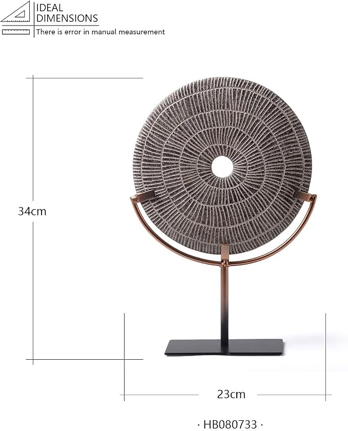 HAUCOZE Modern Sculpture Decor Abstract Statue Figurine Screen Art Table Centerpiece Gift for Desktop Bookshelf Polyresin 13.5 inch