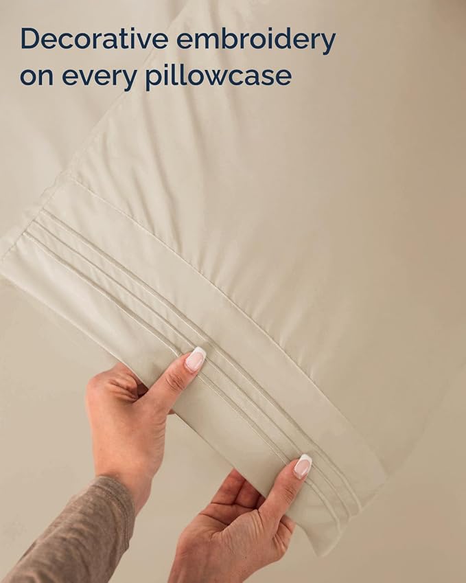 Twin Size 3 Piece Sheet Set - Comfy Breathable & Cooling Sheets - Hotel Luxury Bed Sheets for Women & Men - Deep Pockets, Easy-Fit, Extra Soft and Wrinkle Free Sheets - Wheat Oeko-Tex Bed Sheet Set