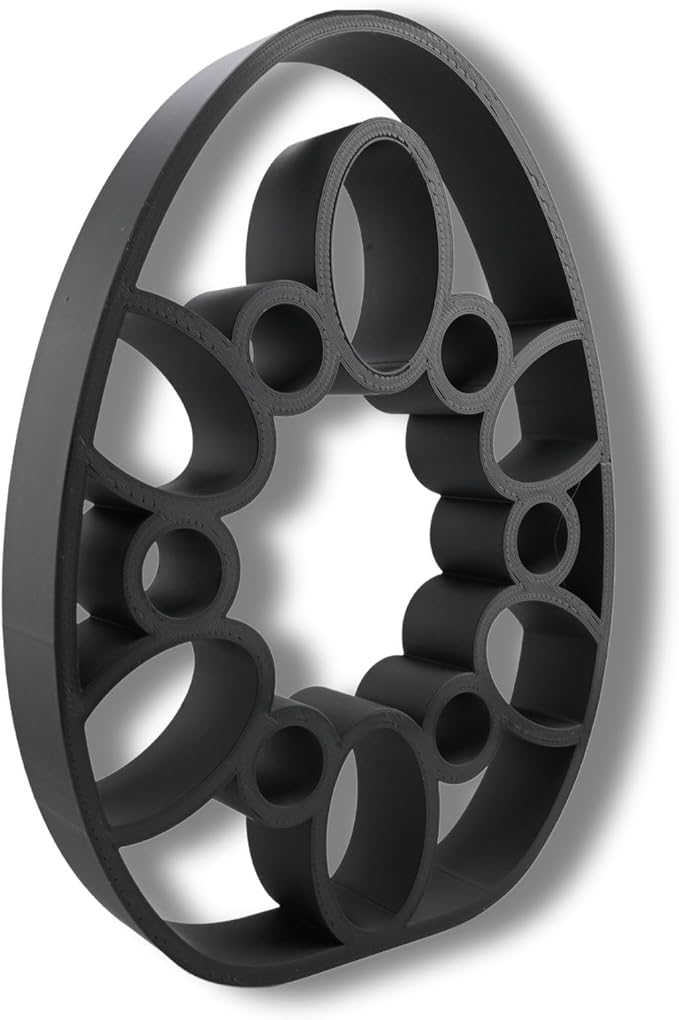 Easter Egg Sculpture – Minimalist Decorative Accent for Spring & Year-Round Home Decor | Collectible Design | Modern Holiday Display (Cathedral Lines Matte Black)