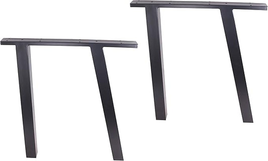 28" Dining Table Legs, Black Vintage Steel Table Legs, Office Table Legs,Computer Desk Legs,Industrial Kitchen Table Legs,Set of 2,Black
