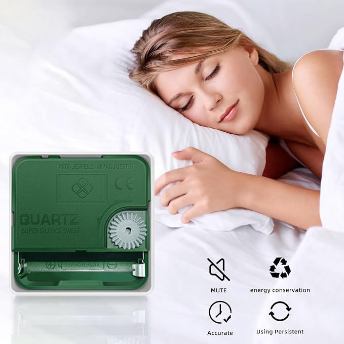 TIMESS Wall Clock, 11 Inch Non-Ticking Silent Battery Operated Quartz Analog with LCD Display for Perpetual Calendar and F° Temperature, Ideal Modern Home, Bedroom, Kitchen, Office Décor (Gold)