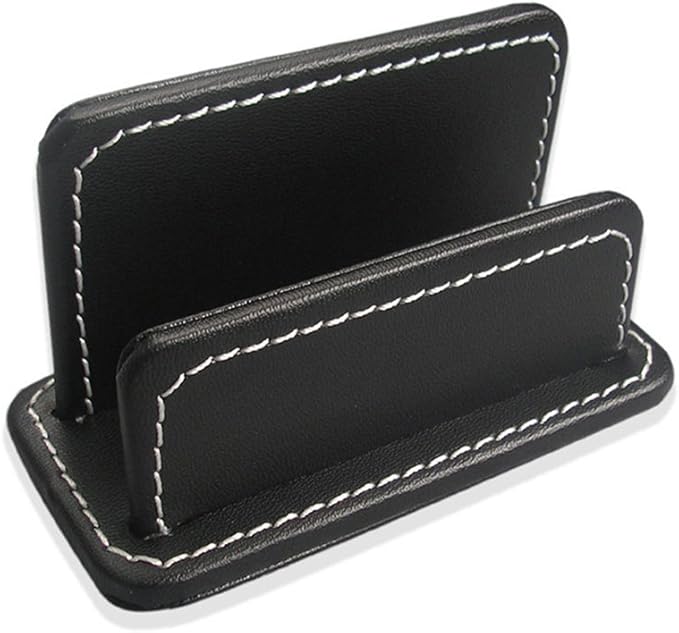 KINGFOM 8 PCS/SET Desk Organizers, Pu Leather Office & Home Desktop Decor Supplies Storage Box, Including Files Organizer Drawer, Memo Paper Holder, Tissue Holder and Mouse Pad etc (T03-Black)