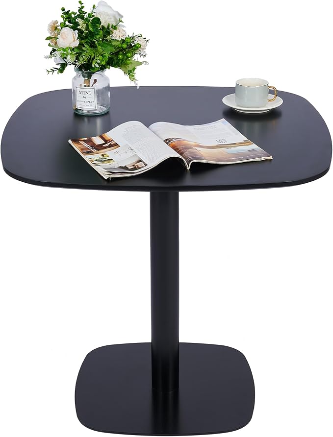VONLUCE 32" Tulip Table,Kitchen Dining Table for 2 to 4 Person,Modern Dining Table with MDF Table Top & Pedestal Base for Dining Room, Living Room Black
