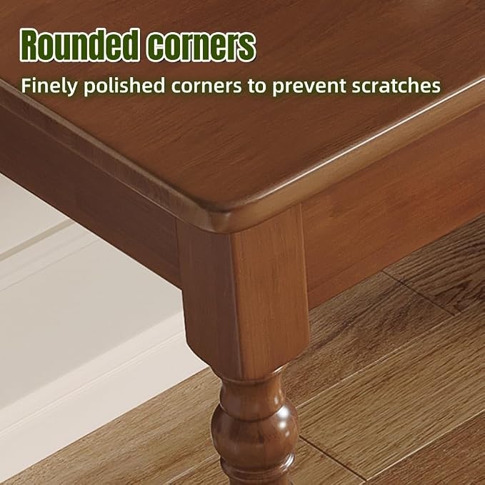 Computer Desk with 2 Drawers Mid-Century Modern Wooden Writing Desk Vintage Vanity Table Study Work Table for Office Creative idea(Natural,100cm)