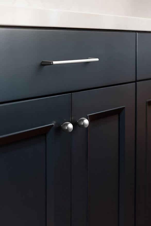 Goo-Ki Satin Nickel Cabinet Pulls with 3'' Hole Centers, Modern Style Zinc Alloy Cabinet Handles for Dresser,Wardrobe,Cupboard- 6 Pack