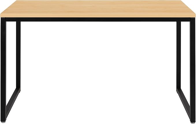 Flash Furniture Tiverton Industrial Modern Desk - Commercial Grade Office Computer Desk and Home Office Desk - 47" Long (Maple/Black)