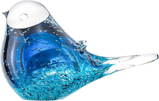 Glass Bird Decor Crystal Bird Sculpture Nature-Themed Home Accents Figurines Ornament Modern Art Living Room Shelves Tabletops