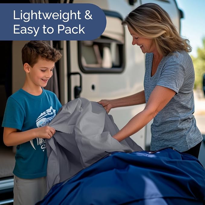 Short Queen Size 4 Piece Sheet Set - RV Short Queen, Ultra-Soft, Breathable & Cooling Bed Sheets Set w/ Deep Pockets - Hotel Luxury Bedding for Women & Men - Wrinkle Free & Fade Resistant - Steel Blue