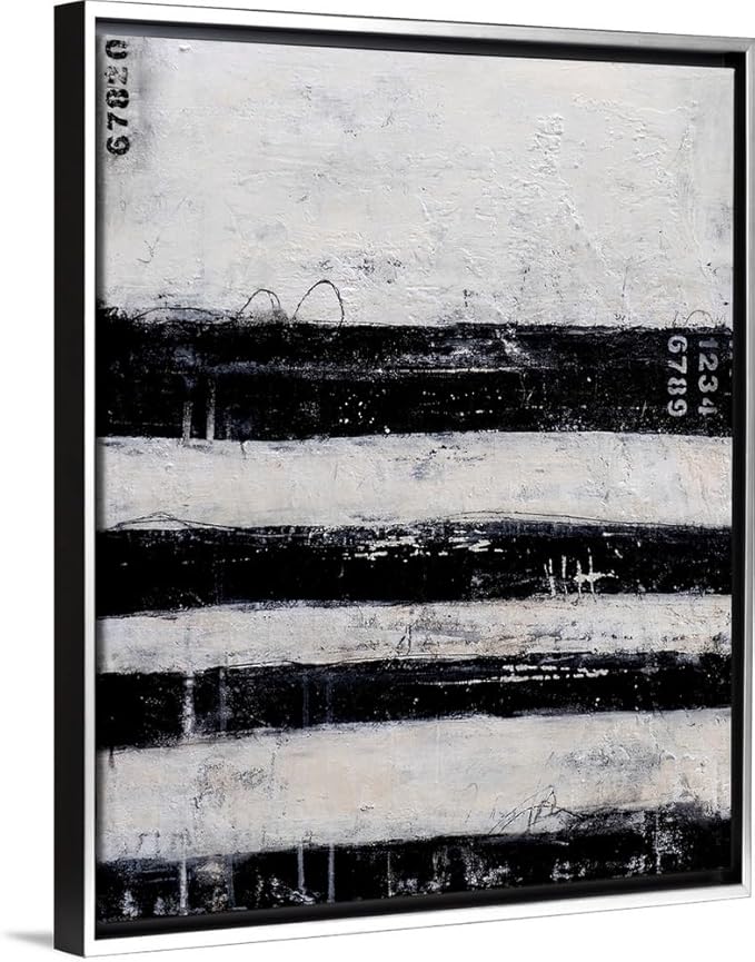 CANVAS ON DEMAND Four Roads Walnut Float Framed Canvas Wall Art Print by Erin Ashley, Contemporary, Abstract, Home Decor, Modern Abstract, Artwork,24" x30in