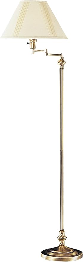 Cal Lighting BO-314-AB Transitional Swing Arm Floor Lamp, Antique Bronze