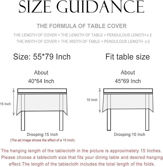 patdrea Designer Vintage Rectangle Tablecloth,Linen Pomegranates and Leaves Pattern Tablecloths,Fall Table Cover Cloth Decor for Kitchen Dining Christmas,Thanksgiving,55"x79"-Tehran a