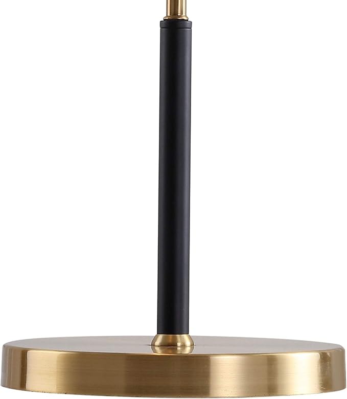 Eyely EYL6008A Lucas 22.5" Moody Metal LED Desk Lamp for Reading Room, Living Room, Office, Bedroom, Contemporary, Glam, Scandinavian, Black/Brass Gold