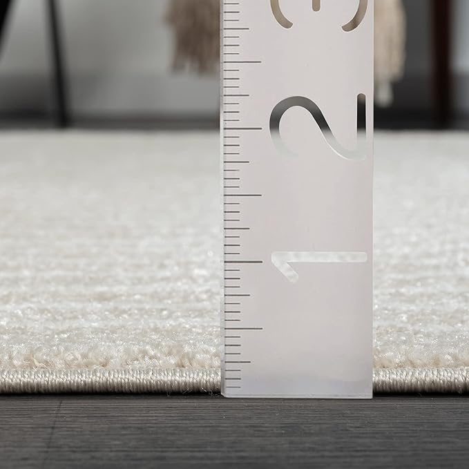 Abani Area Rug for Living Room -Nuevo 4' x 6' Beige Arch Pattern Area Rug, Soft and Durable Living Room Rug, Stain and Fade Resistant, Chic Modern Design, Pet & Kid Friendly