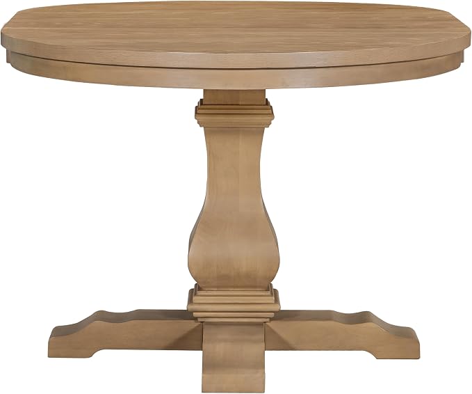 Christopher Knight Home Tokin Extendable Dining Room Table for 6, Wooden Round Expandable Kitchen Table, Vintage Oval Dining Table for Dining Room Kitchen, Light Natural