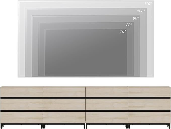 WAMPAT Dresser for Bedroom, Closet Organizers and Storage with 12 Drawers, Chest of Drawers with Metal Base, Wooden Modern Dresser for Living Room, Bedroom, Entryway, Light Oak