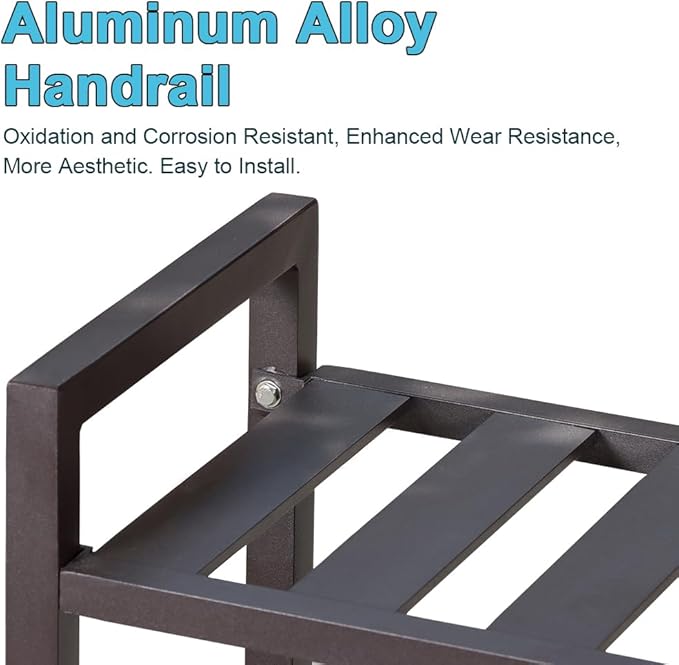Plant Stand for Versatile Decor - Indoor/Outdoor Aluminum Stand with 300 LBS Strength, Sized L17.7 x W11.8 x H38.5 inch - Perfect for Patios, Gardens, Living Rooms, Greenhouse Shelving