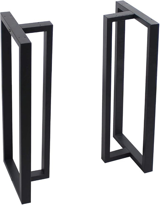 MBQQ Furniture Legs 35”Height 15”Wide Rustic Decory T Shape Table Legs,Heavy Duty Metal Desk Legs,Dining Table Legs,Industrial Modern, DIY Iron Bench Legs