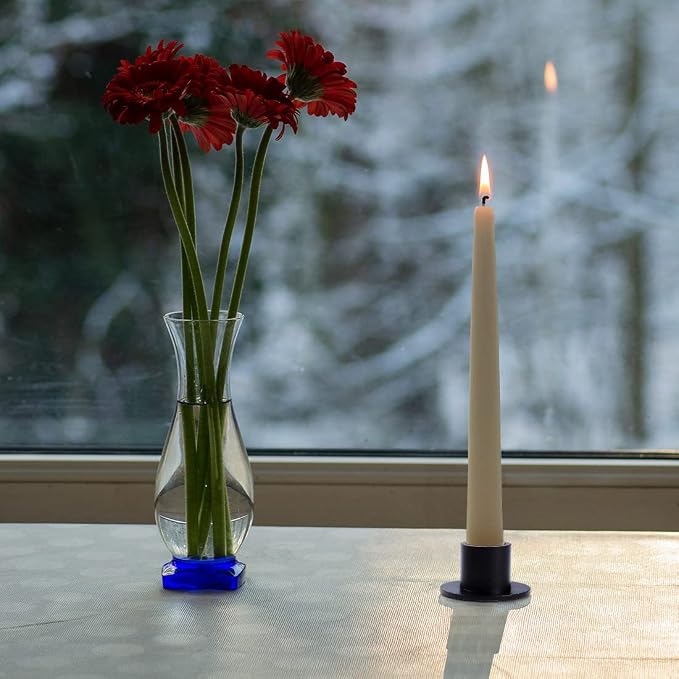4PCS Black Taper Candle Holders, Matte Iron Candlestick Holders Centerpieces for Home Decoration, Wedding Anniversary, Party, Housewarming Gifts.