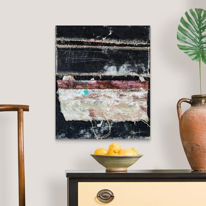 CANVAS ON DEMAND Broken to Beautiful 5 White Float Framed Canvas Wall Art Print by Erin Ashley, Abstract, Contemporary, Home Decor, Modern Artwork, 20" x24in