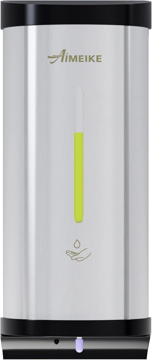 No-Touch Wall Mounted Soap Dispenser for Commercial Use – 800 ml / 27 oz Large Capacity Stainless Steel Unit with Infrared Sensor for Offices, Restrooms & Public Facilities