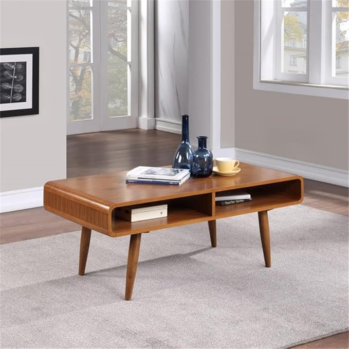 Boraam Zebra Series Halmstad Coffee Table, Rich Walnut