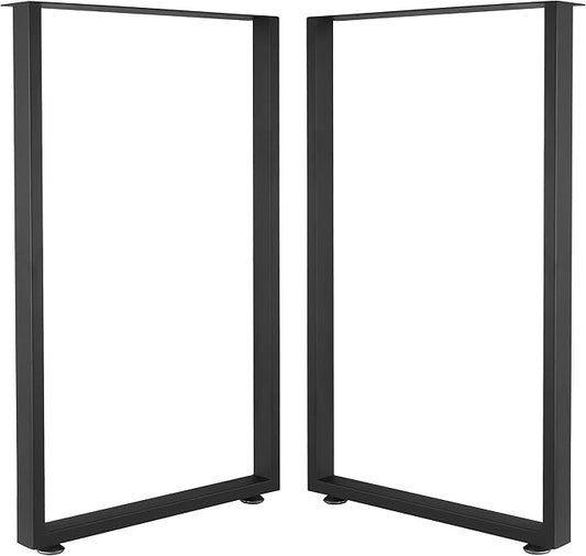 Metal Table Legs for Desk, Heavy Duty Square Tube Iron, DIY Furniture Legs for Dining and Coffee Table, Computer Desk, Workbench, Meeting Room Table (28, Rectangle 4x2)