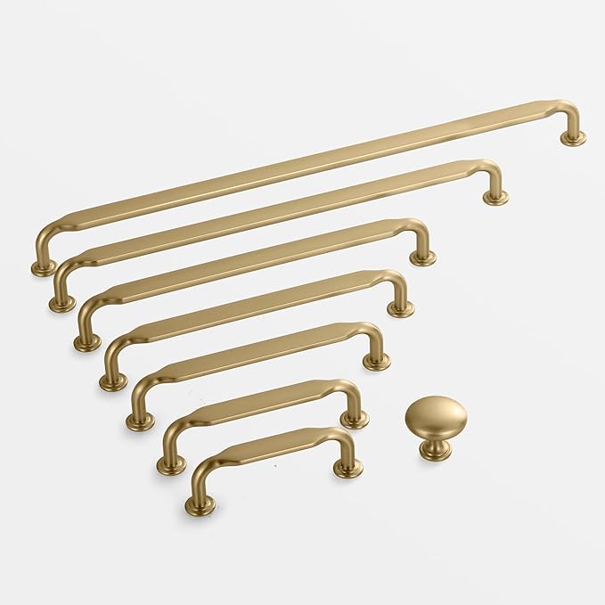 Lardmon 10 Pack Champagne Bronze Round Cabinet Knobs 1.2 Inch(30.5mm) Dia. Drawer Knobs Modern Single Hole Cabinet Pulls Solid Kitchen Knobs Cabinet Handles Heavy Duty Kitchen Hardware for Dresser