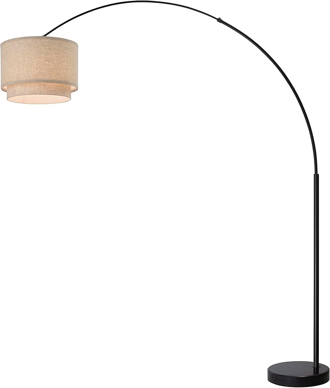 Major-Q Extra Large Arc Floor Lamp: Modern 81-Inch Tall Standing Lamps with Real Marble Base - Stylish Stand-Up Arching Lamp for Living Room Decor and Ambient Lighting